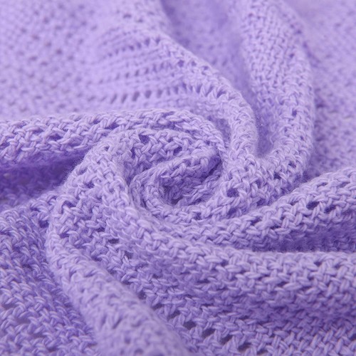 Lilac cellular blanket cotton - lilac,