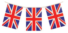 Union Jack Bunting 3.6m  12ft - 11 Flags rectangle Great Britain Theme Party