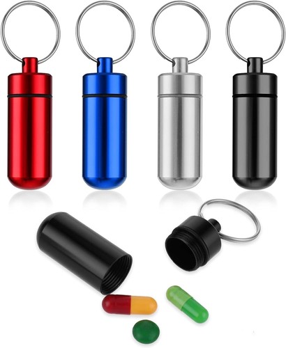 Keychain pill holder - pill, organizer