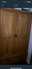 Solid Oak Wardrobe with Drawer