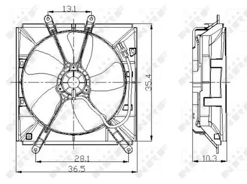Radiator fan single - fan,