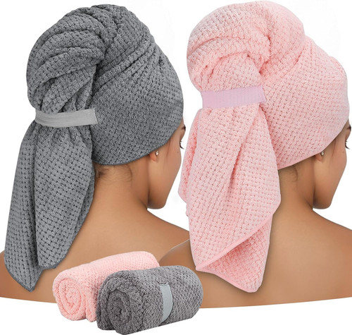 Pack microfiber hair - microfiber, towel