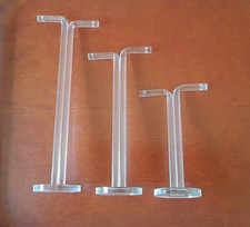 Earing Display Stands. New. Set Of Three. Clear Acrylic. Jewellery. Craft Fair.