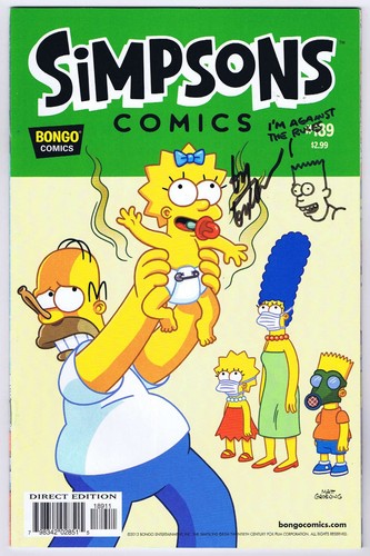 Simpsons 189 signed w coa - simpsons, w/coa
