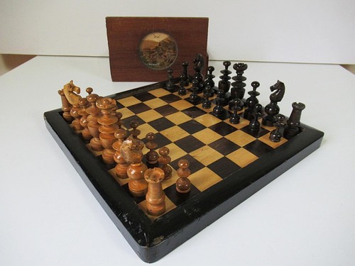 Antique chess set - antique,