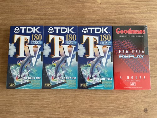 Blank vhs video - 4, tapes