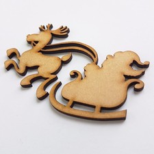 Wooden Christmas Santa Sleigh