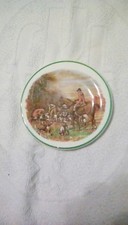 PLATE 5INCH ACROSS HORSE AND HOUNDS LIVERPOOL ROAD POTTERY SMALL MARK REAR RIM