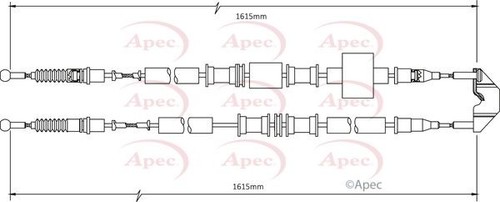 Apec rear brake cable for - apec,