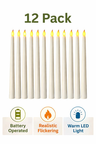 Flameless led taper candles - flameless,