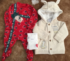 Fur Lined Cardigan Guess How Much I Love You, Minnie Mouse Sleep Suit 3-6 Months