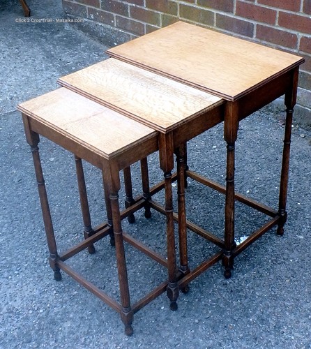 Antique oak nesting - , tables