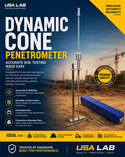 Dynamic cone penetrometer with - cone,