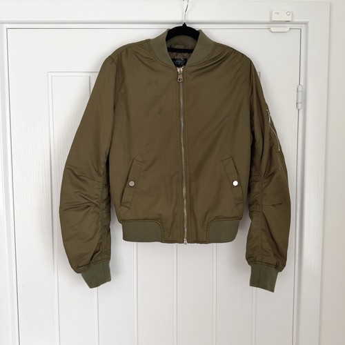 Topshop khaki bomber jacket - topshop,