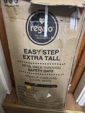 Regalo Easy Step Extra Tall Safety Gate White, 74-89cm Wide, 91cm High