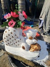 Teddy Heart Grave Planter