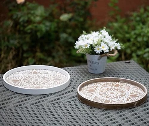 Round wood decorative - decorative, coffee