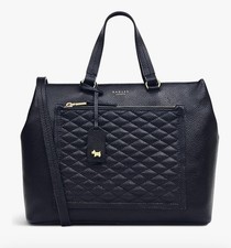 ?RADLEY BNWOT “Sunny Dene” Large Black Leather Ziptop Multiway Handbag RRP £249