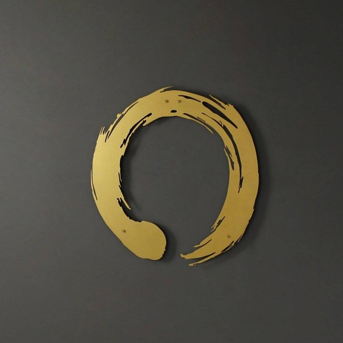 Enso zen circle metal wall - zen,