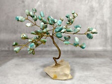 Handcrafted Gem Stone & Twisted Wire Lucky Money Tree / Artificial Bonsai - 14cm