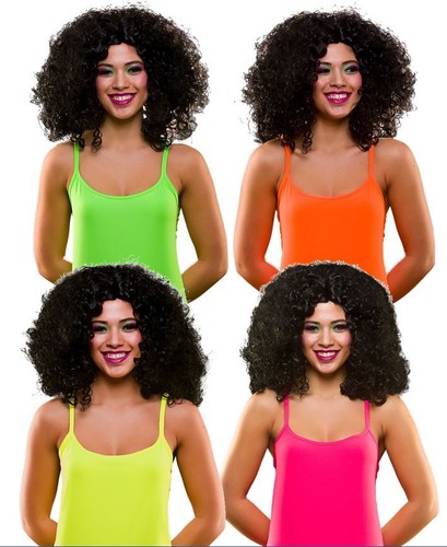 Ladies 80s 1980s neon vest - vest, top