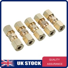 5X 3/16" Brass Car Brake Pipe Fitting Connector Tube Tubing Joiner Lines 33x10mm
