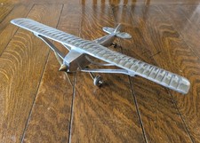 Vintage Large Chrome And Brass Plane