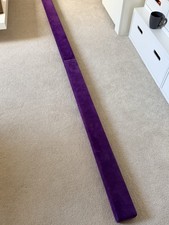 Gymnastics Balance Beam Low Sturdy, Purple Suede, 8ft (245cm Length X 10cm Wide)