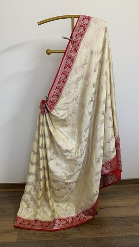 Ivory off white banarasi - ivory,