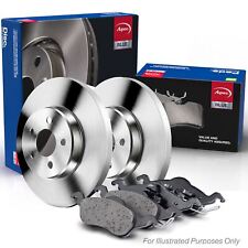 Genuine Apec Front Brake Discs & Pads Set Solid for Vauxhall Corsa