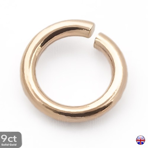 Solid 9ct gold jump ring - jump,
