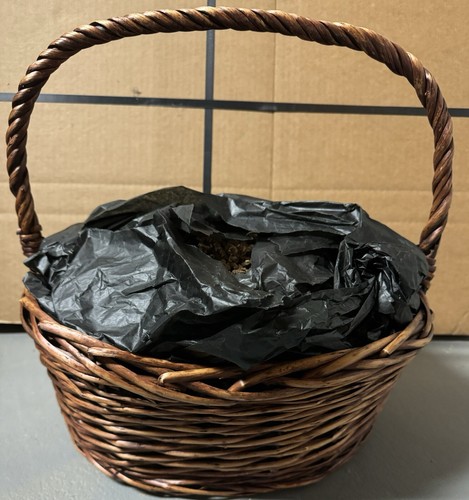 Empty gift wicker basket - gift,