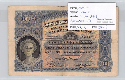 Switzerland 100 francs - switzerland,