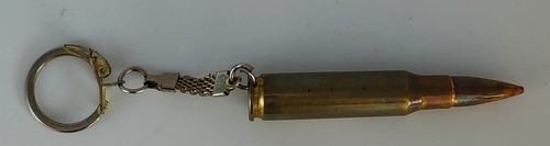 Vintage metal keyring brass - keyring,