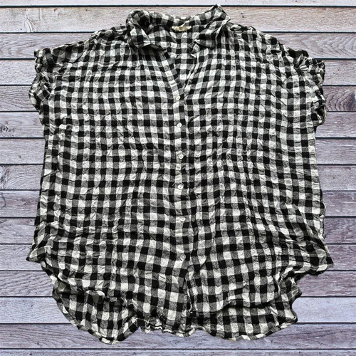 Black and white gingham - , blouse
