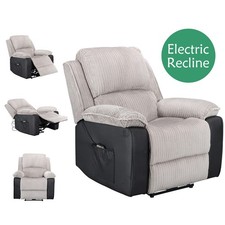 WestWood Fabric Electric Recliner Chair Faux Leather Armchair Lounge Cinema Sofa