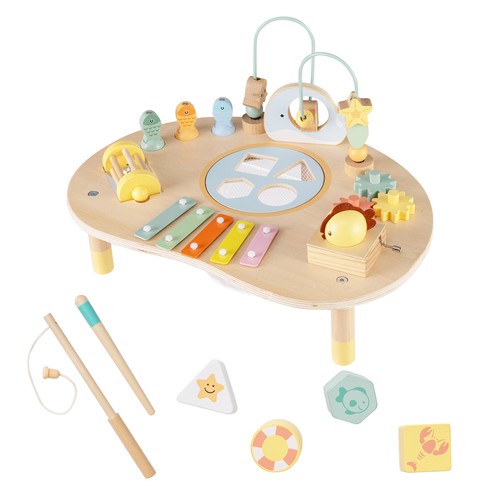 Wooden musical play table - wooden, w/