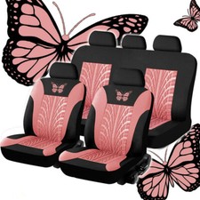 3D Pink Butterfly Prints Car