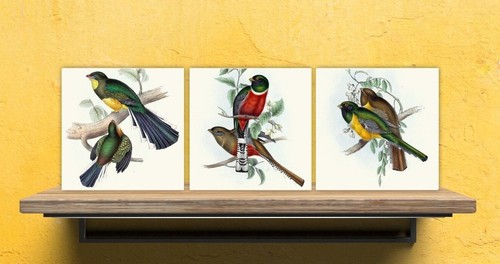 Vintage bird print ceramic - vintage,