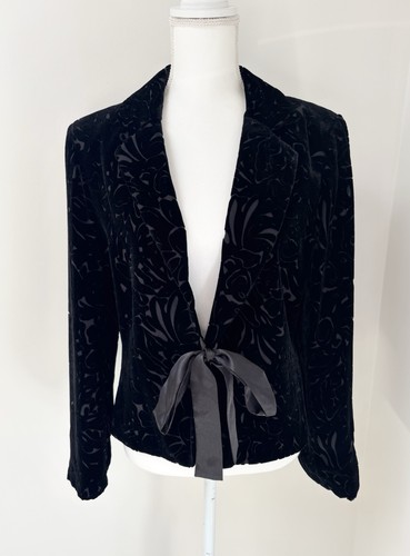 August silk black devoré - silk,