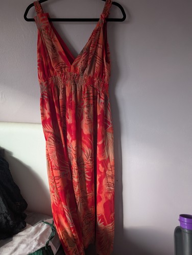 Long neck dress floral print - long,