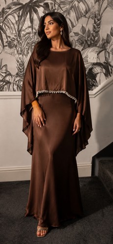 Elegant chocolate brown - chocolate, satin
