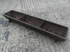  Heavy Cast Iron Pig Trough/Feeder 3 section Garden Planter 123cm long