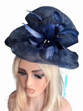 Navy Fascinator On Headband