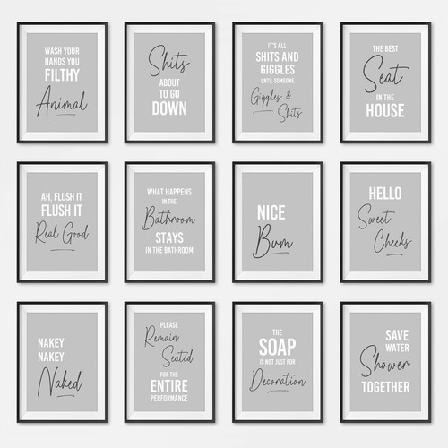 Bathroom funny quote prints - bathroom,