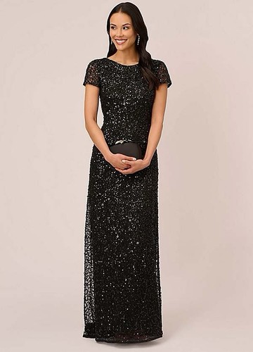 Adrianna papell black scoop - papell,