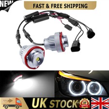 2x LED Headlight White Halo Ring Marker Light For BMW E60 E61 LCI Angel Eyes 40W