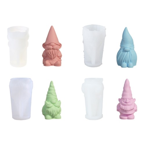Silicone mold christmas gnome - silicone,