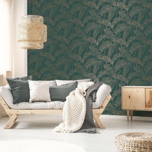 Emerald flamingo leaves - flamingo,
