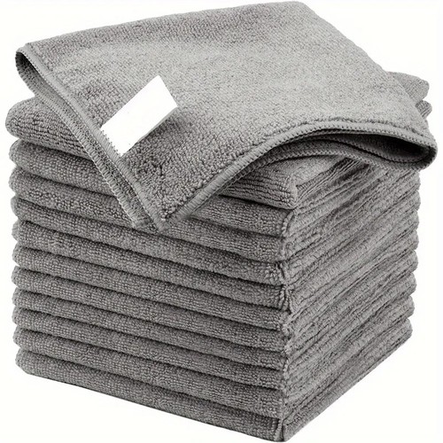 Grey microfibre cloths drying - grey,